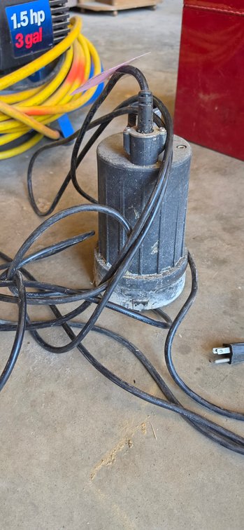 Black Submersible Utility Pump with Power Cord