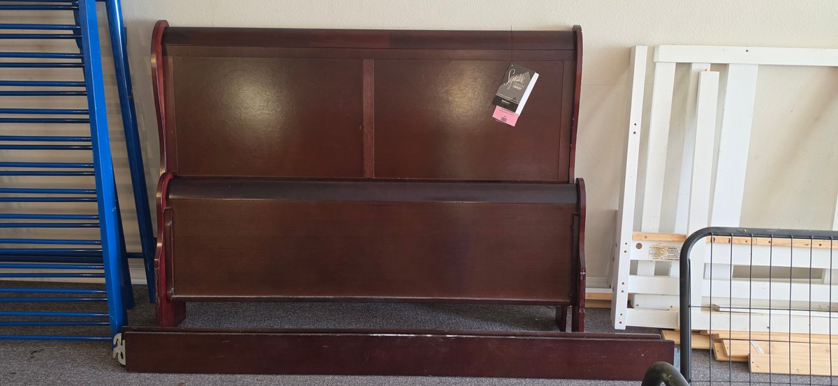 Queen Signature Design by Ashley Wood Sleigh Bed Frame