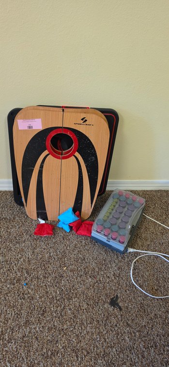Bean Bag Toss Games & Electric Hot Rollers