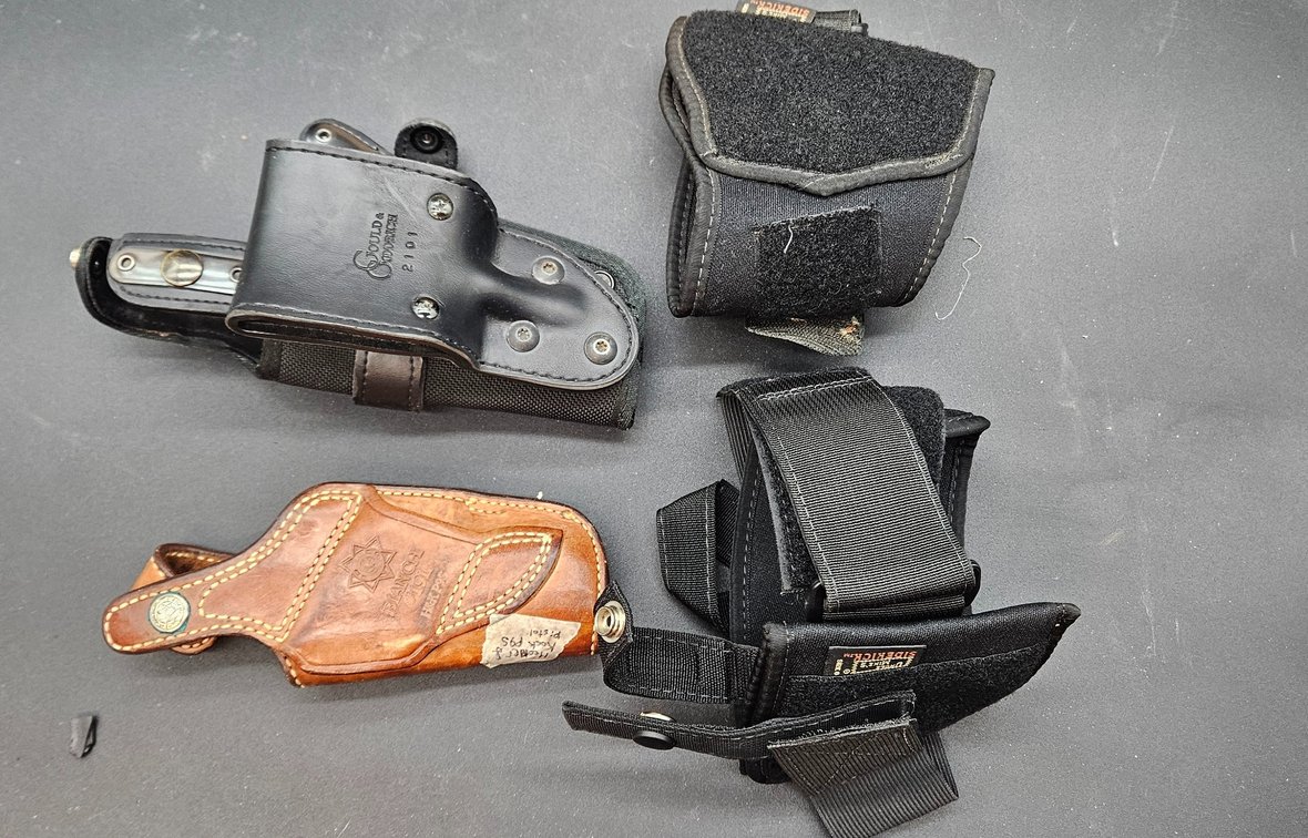 Leather and Synthetic Fabric Gun Holsters