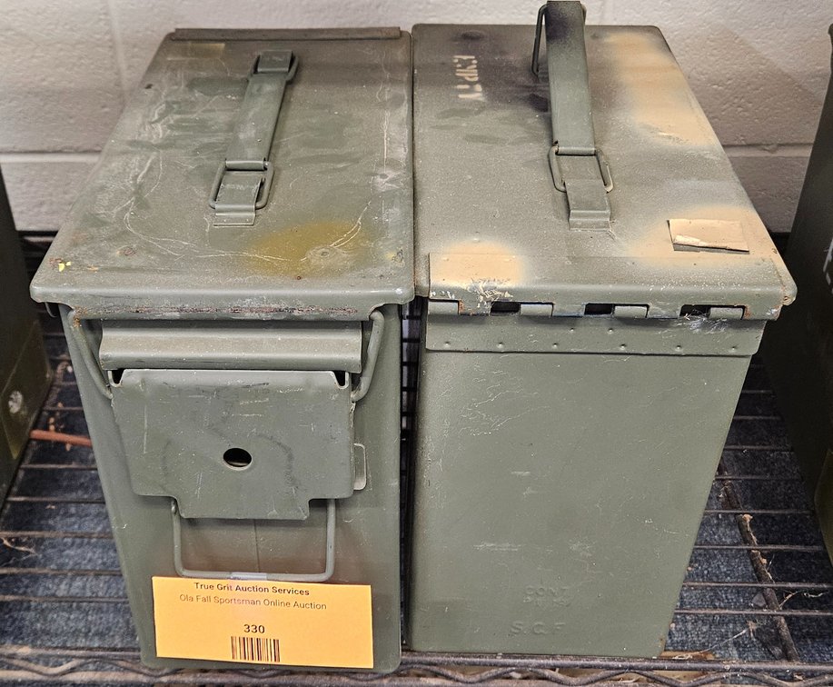 2 Metal Ammunition Cans
