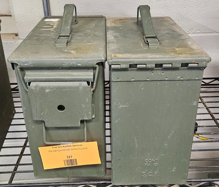 2 Metal Ammunition Cans