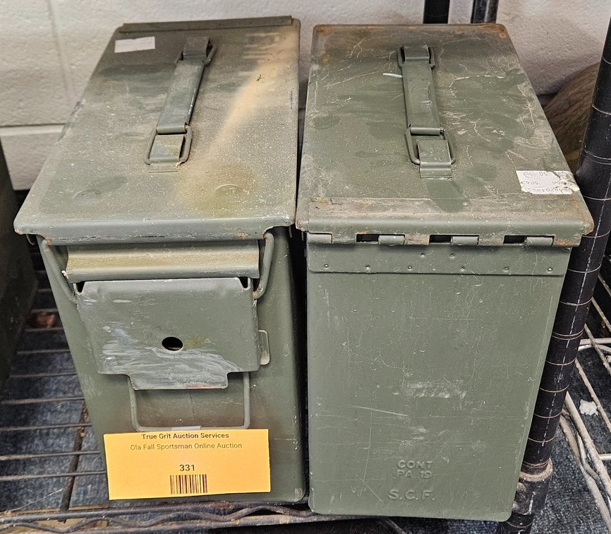 2 Metal Ammunition Cans