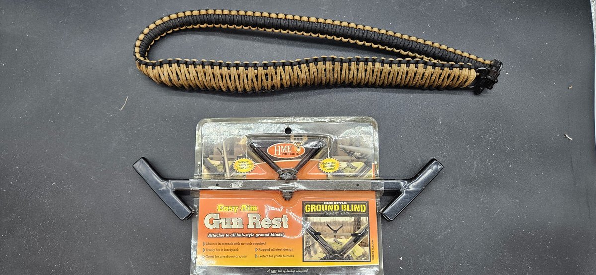 Ground Blind Gun Rest and Paracord Firearm Sling