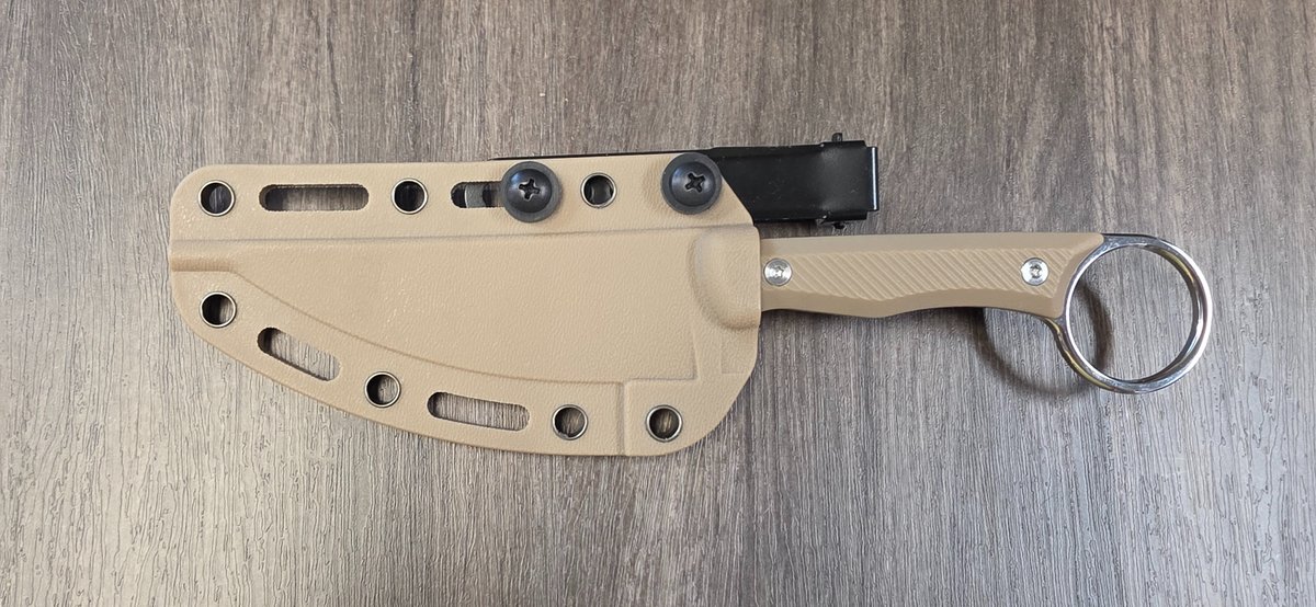 MKC Fixed-Blade Knife with Ring Pommel and Sheath