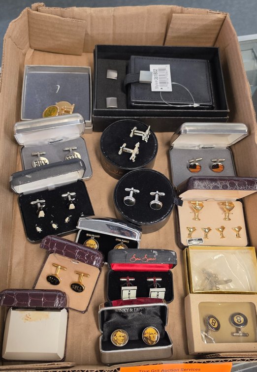 Cufflink and Tuxedo Stud Sets with Presentation Cases