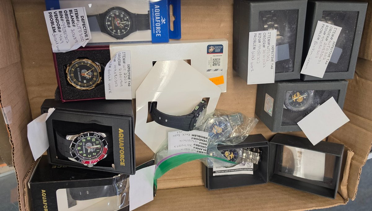 U.S. Marines Stainless Steel and Silicone Wristwatches
