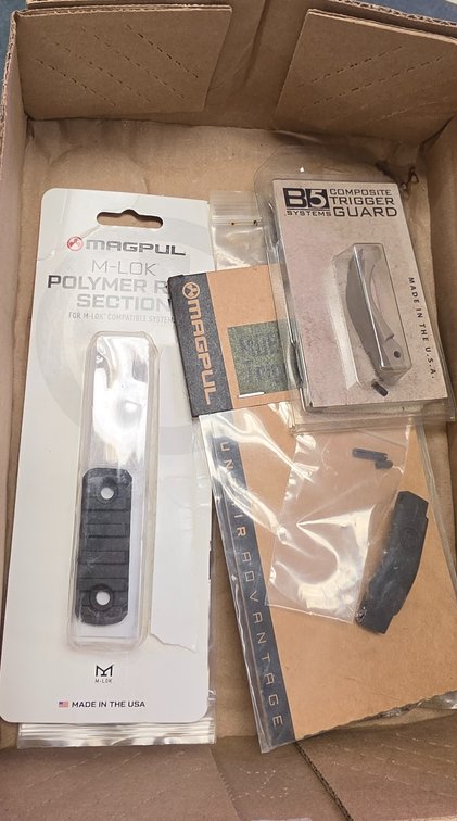 Polymer Trigger Guards and M-LOK Rail Section