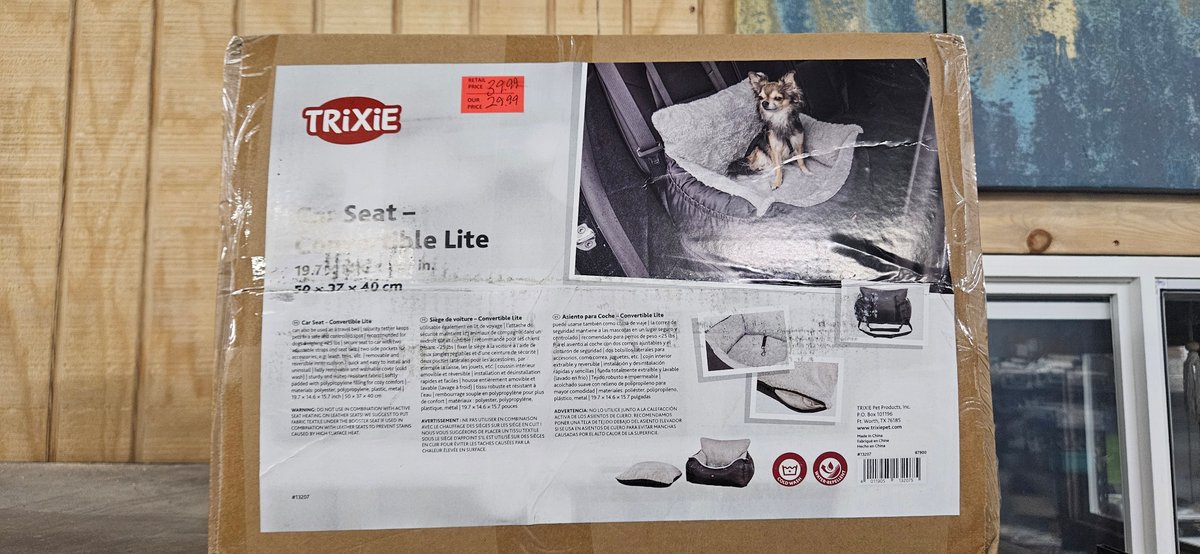 TRIXIE Car Seat - Convertible Lite Dog Car Seat