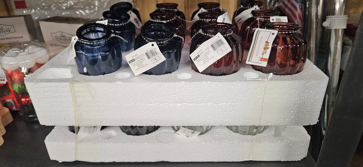 Crescent Enterprise Co., Ltd. Ribbed Glass Jars