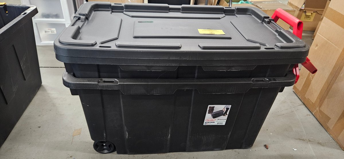 2 Sterilite Industrial 40 Gal Wheeled Storage Tote