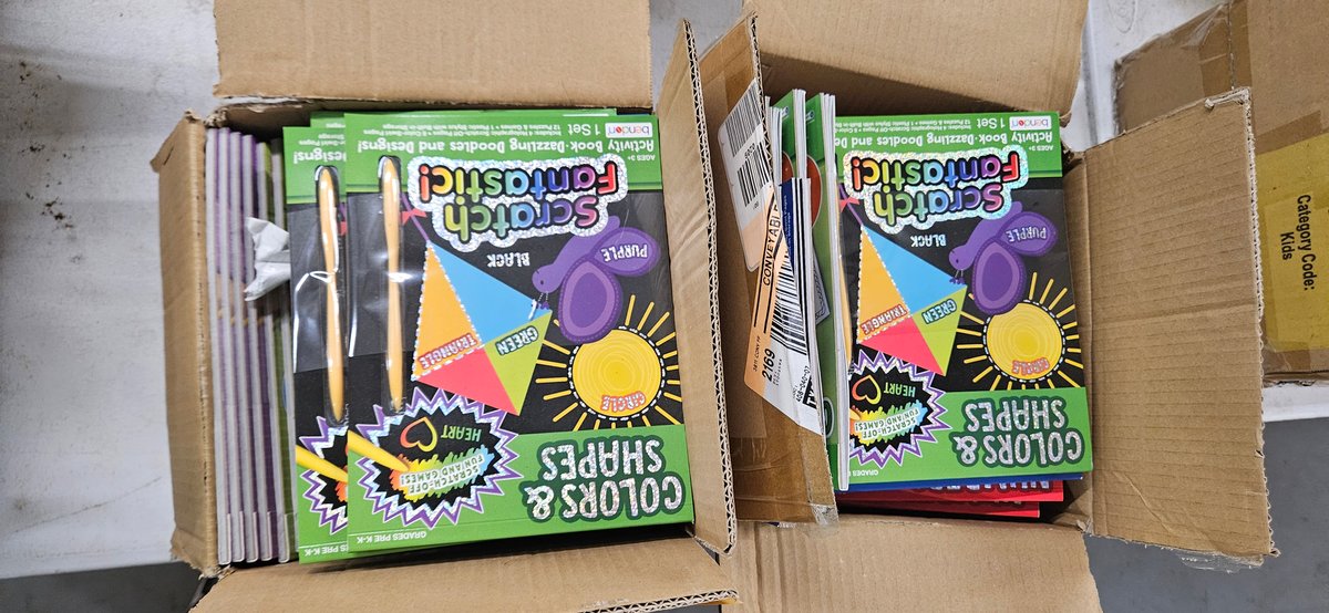 2 Boxes of Bendon Scratch Fantastic Colors & Shapes Activity Books