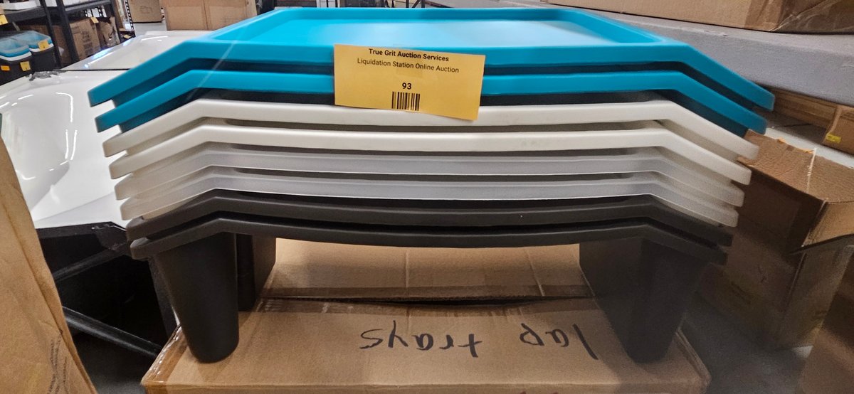 8 Plastic Lap Trays with Side Storage