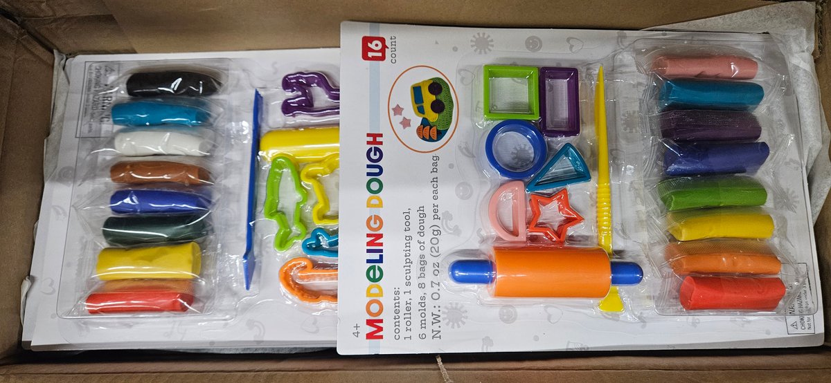 16-Count Modeling Dough Playsets with Molds and Tools