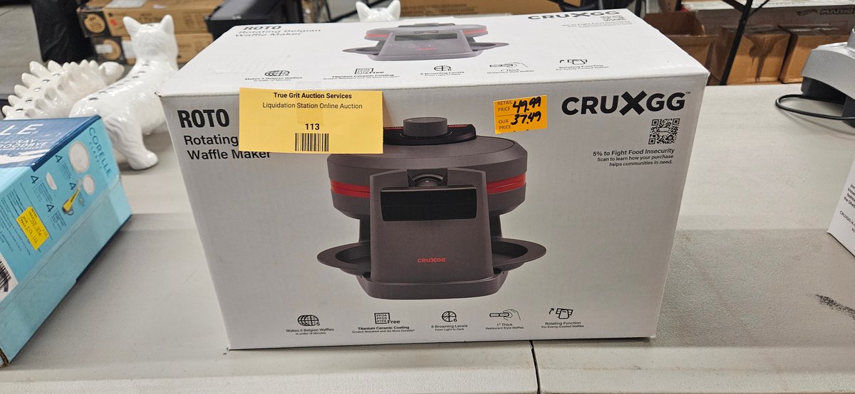CRUXGG ROTO Rotating Belgian Waffle Maker