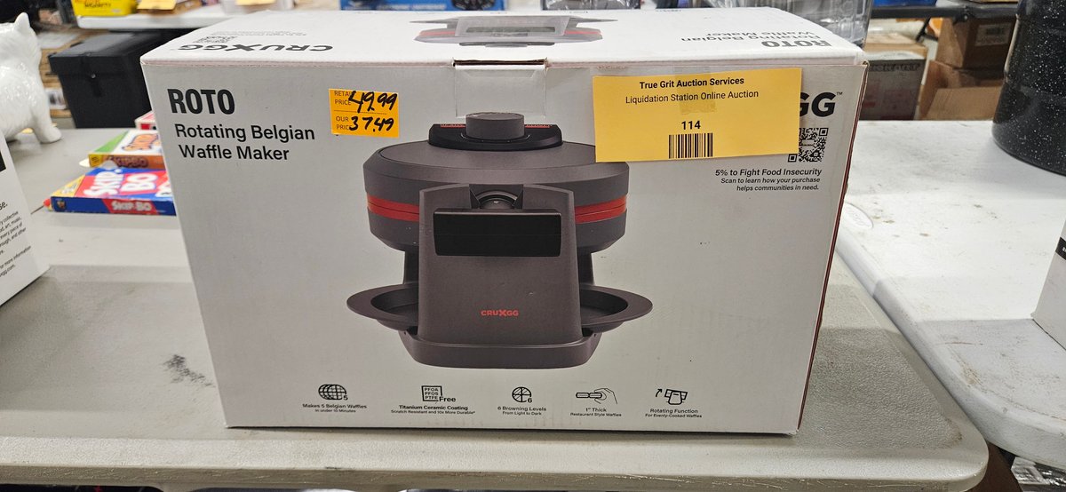 CRUXGG ROTO Rotating Belgian Waffle Maker