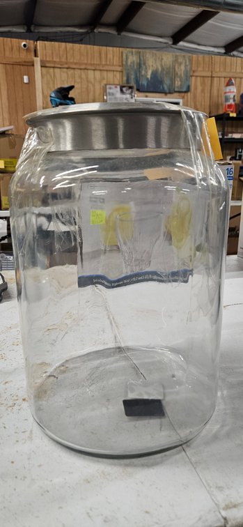 Anchor Hocking 95507 2.5 Gallon Glass Jar with Metal Lid