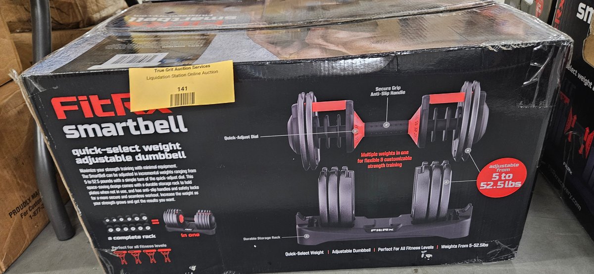 FitRx Smartbell Quick-Select Adjustable Dumbbell, 5-52.5 lbs