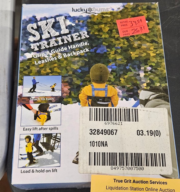 Lucky Bums Ski Trainer with Handle, Leashes, and Backpack