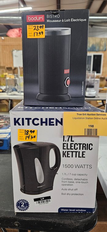 Electric Milk Frother and 1.7L Electric Kettle