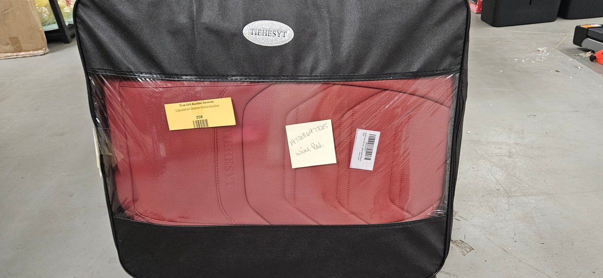 TIEHESYT Wine Red Artificial Leather Front Car Seat Cover