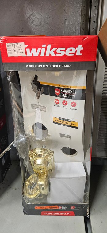 Kwikset Polished Brass Front Door Lock Set