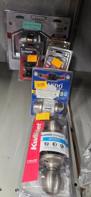 Door Knobs, Deadbolt, and Keyed Entry Locksets