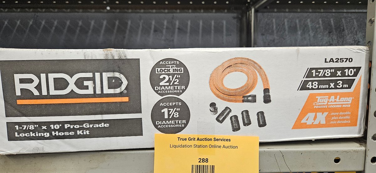 RIDGID LA2570 1-7/8" x 10' Pro-Grade Locking Hose Kit