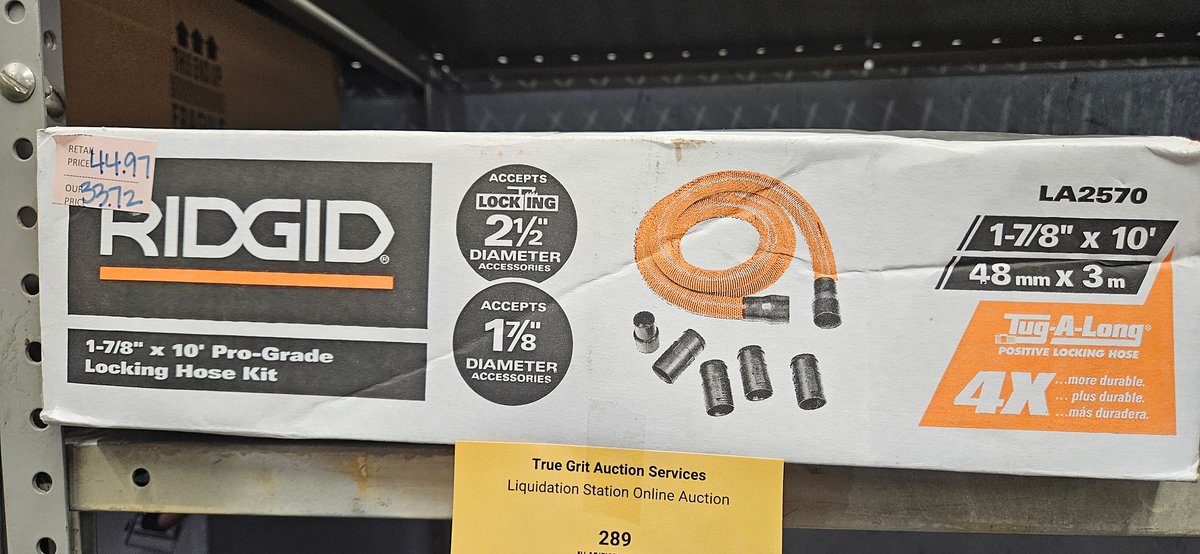 RIDGID LA2570 1-7/8 in x 10 ft Pro-Grade Locking Hose Kit