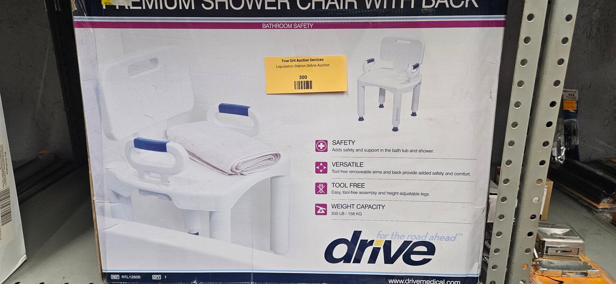 Drive RTL12505 Premium Shower Chair with Back