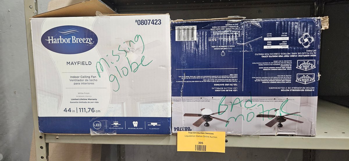 Two Boxed Indoor Ceiling Fans - Both As is