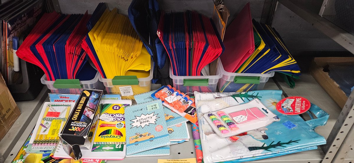 School and Art Supplies, Folders, and Storage Bins