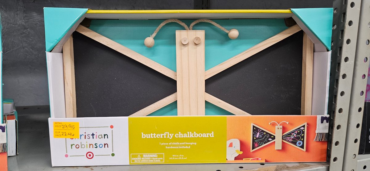 Christian Robinson Wooden Butterfly Chalkboard