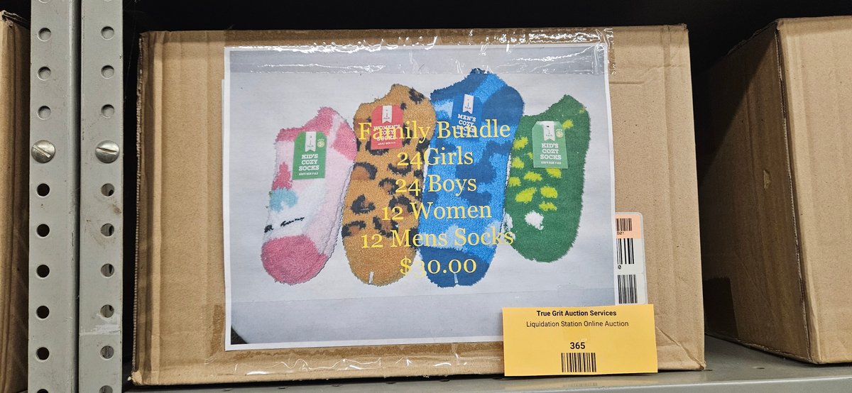 Box of Family Bundle Socks for Girls, Boys, Women, and Men