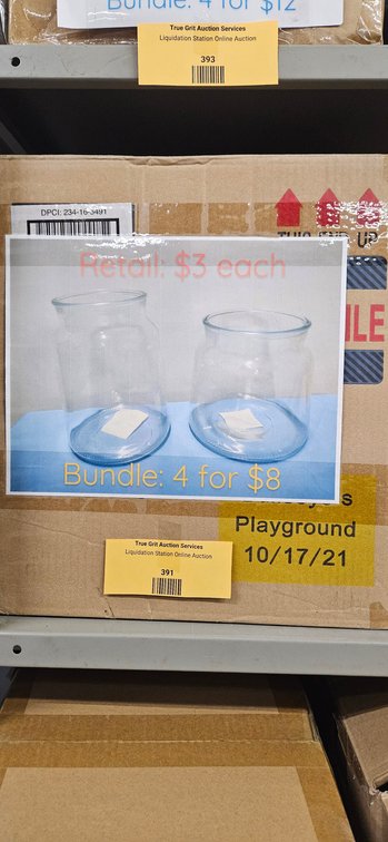 Bullseye's Playground Clear Glass Wide-Mouth Jars