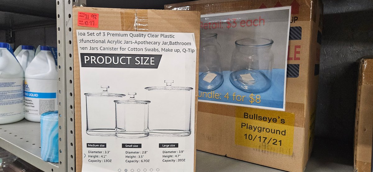 Acrylic Storage Canisters and Clear Glass Jars