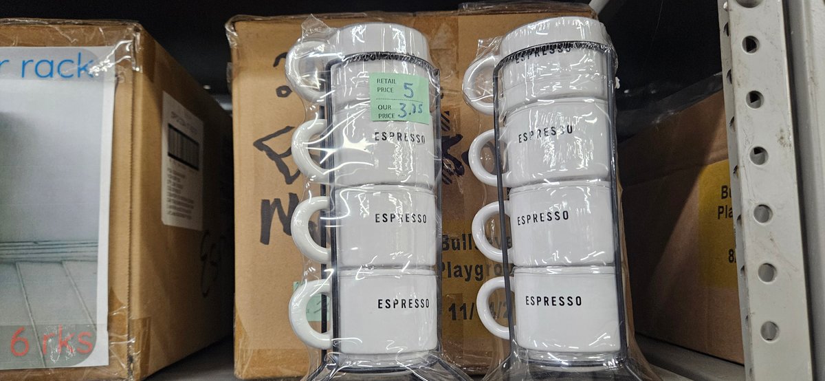 Ceramic Espresso Cup Sets with Wire Racks