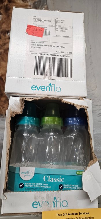 Evenflo Classic 8 oz Clear Plastic Baby Bottles