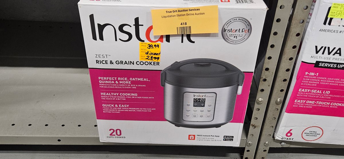 Instant Zest 20-Cup Rice and Grain Cooker