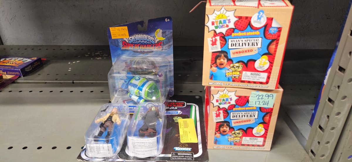 Action Figures, Toy Vehicle, and Mystery Boxes