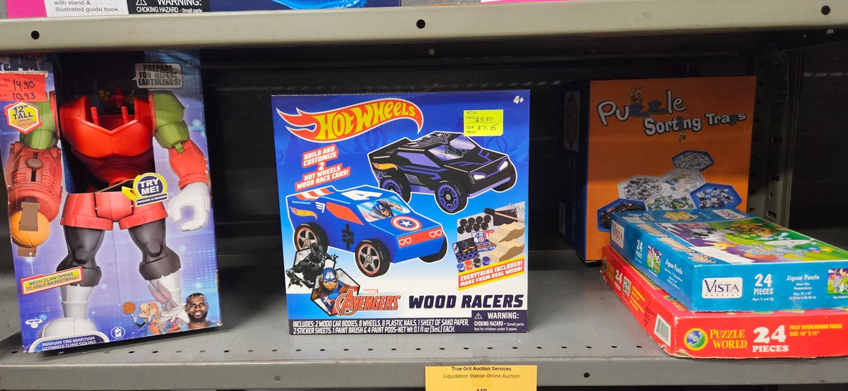 Hot Wheels Craft Kit, Space Jam Figure, and Puzzles