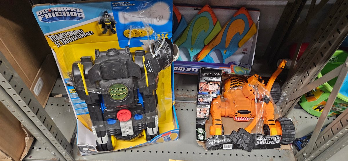 Imaginext Batbot, RC Stunt Vehicle, and Water Blasters
