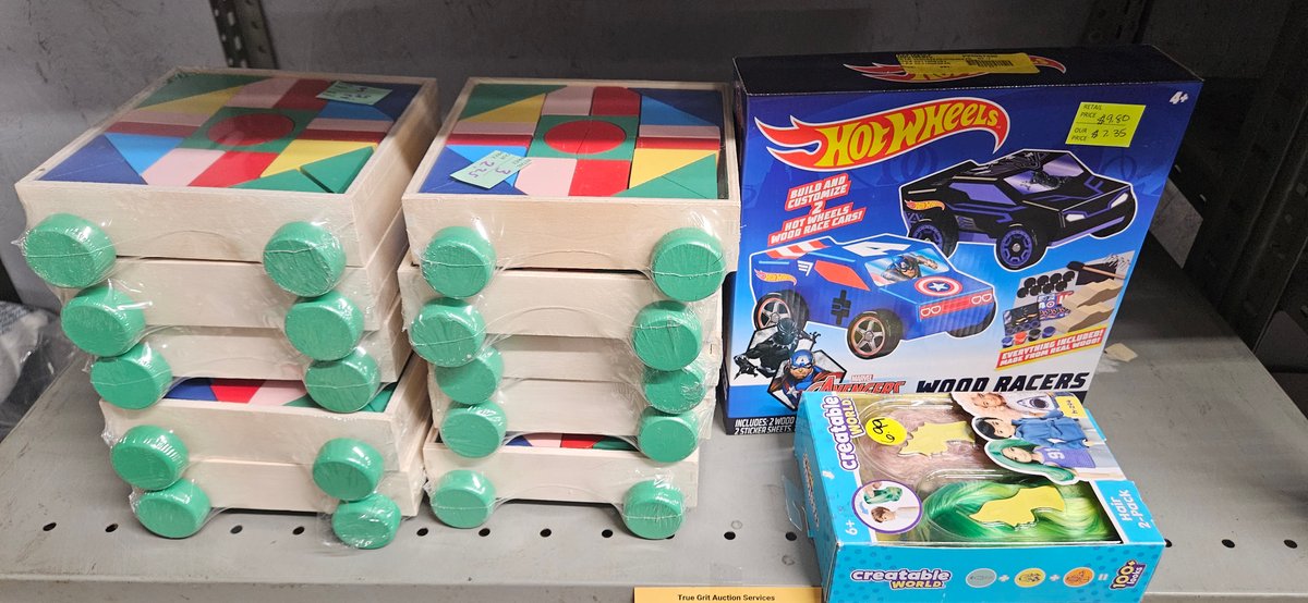 Wooden Block Sets, Wood Race Car Kit, and Doll Wigs