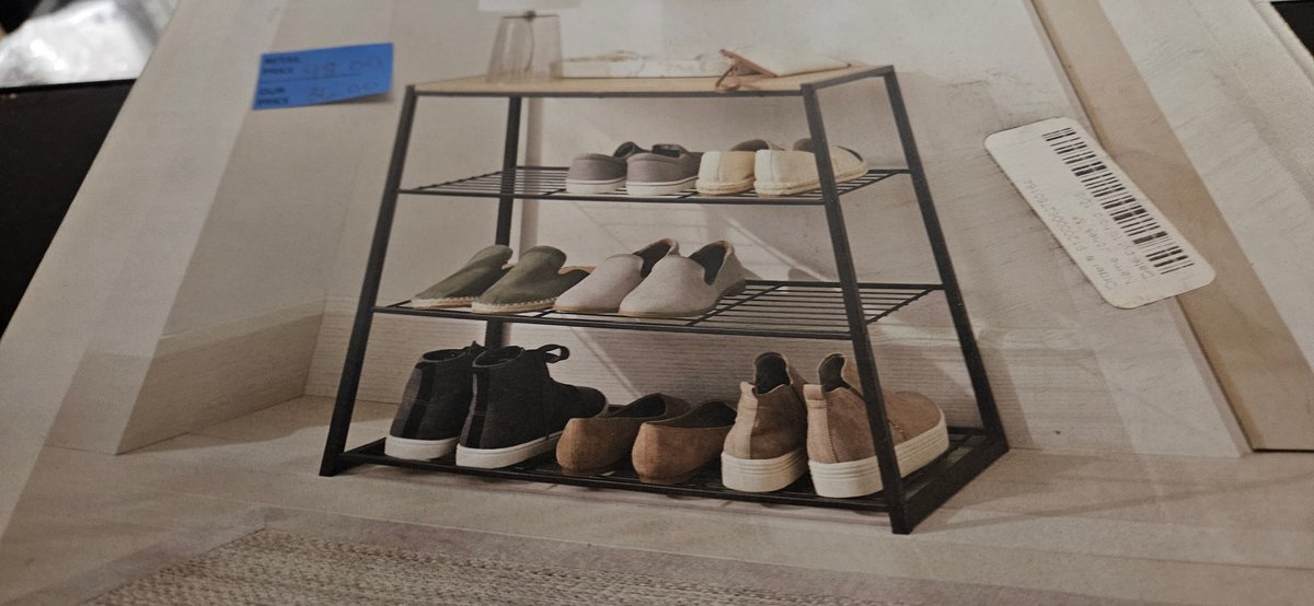 Brightroom Stackable 4-Tier Shoe Rack