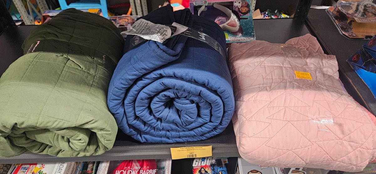 Three Quilted Full/Queen Blankets