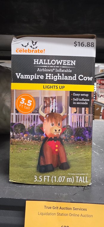 Way to Celebrate Airblown Inflatable Vampire Highland Cow