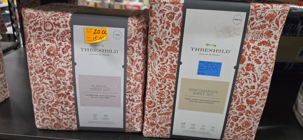 Threshold Twin Flannel and Twin XL Performance Sheet Sets