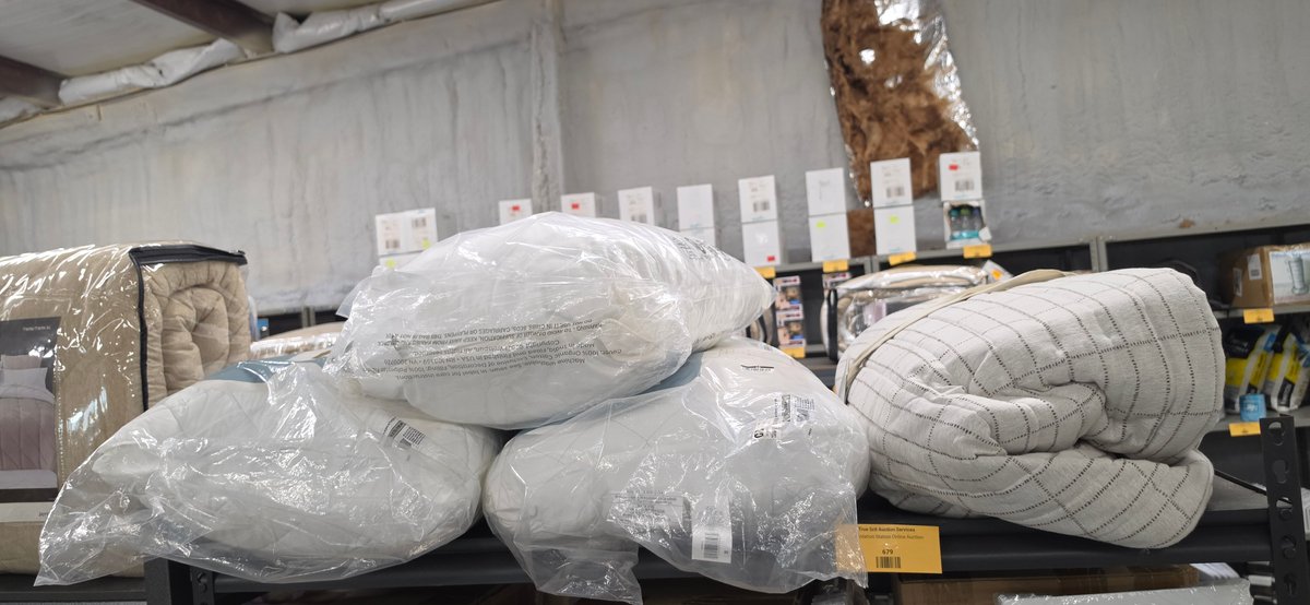 Bed Pillows, Threshold King Quilt, and Comforter