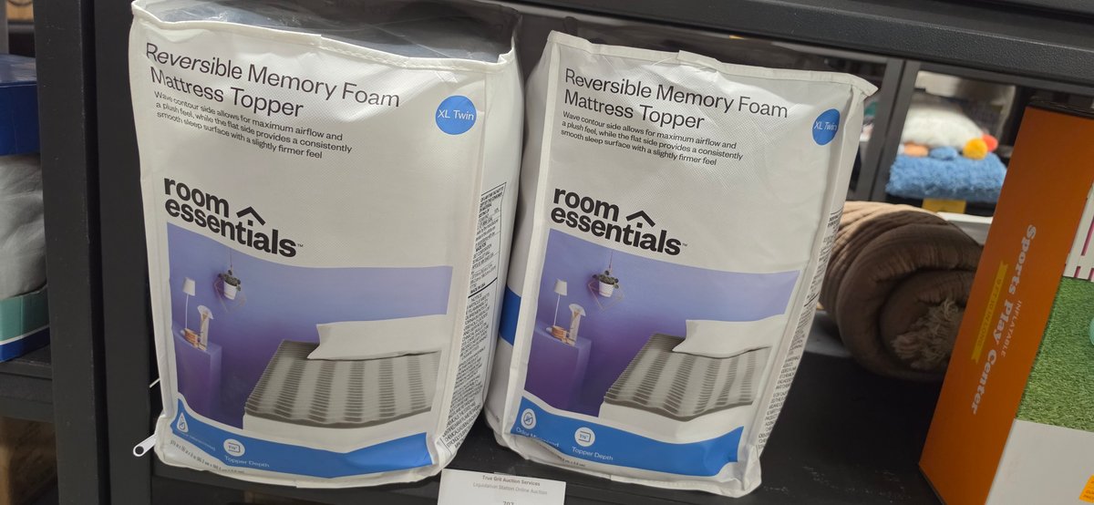 Room Essentials XL Twin Reversible Memory Foam Mattress Toppers