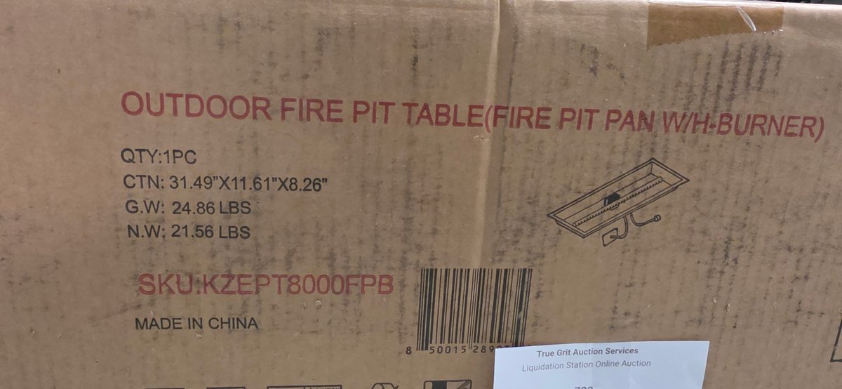 KZEPT8000FPB Outdoor Fire Pit Pan with H-Burner